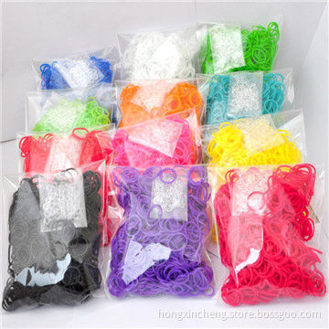 Rubber rainbow loom bands, plastic kits, 1,800 pieces, 10 colors, S or C hook, 10 charms